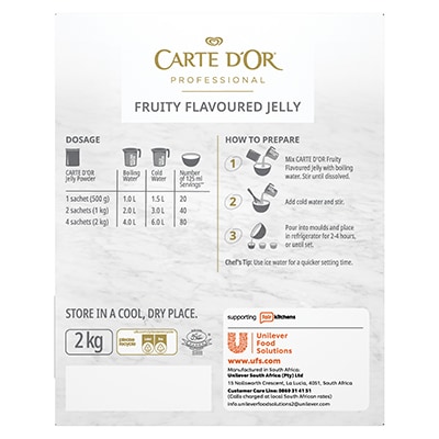 CARTE D'OR Greengage Jelly - 2 Kg - Carte D’Or Jelly is quick to make, comes in a variety of colourful fruity flavours and sets every time.* *Follow on pack recipe